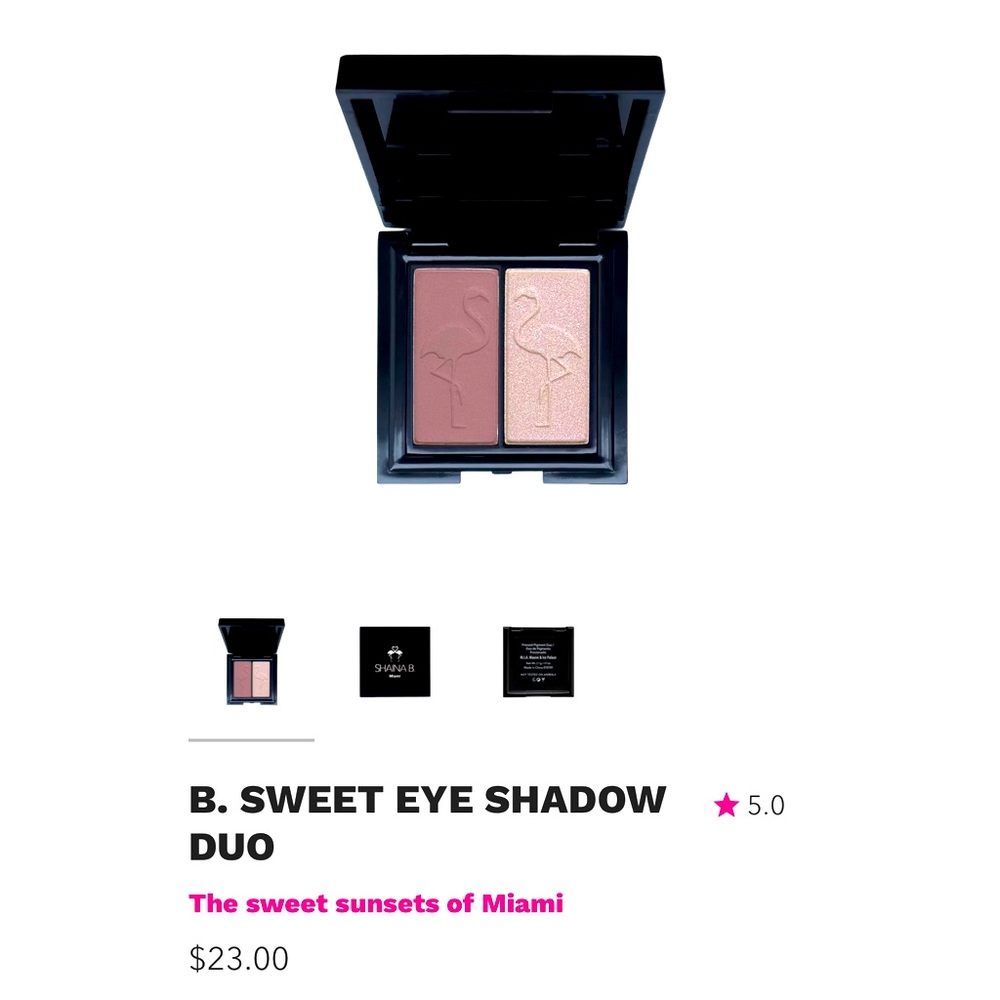 NWT Eyeshadow Duo by Shaina B. Cosmetics